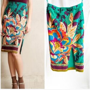 COPY - Medium Anthropologie Maeve Floral Tapestry Pencil Skirt